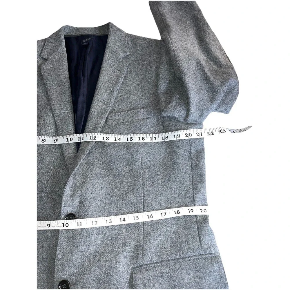 J Crew Ludlow Men 42L Authentic Yorkshire Tweed By Moon Gray Blazer 100% Wool